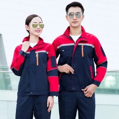 長(zhǎng)袖工作服勞保套裝男女汽修春秋工程服廠服耐磨工衣工廠機(jī)修工地