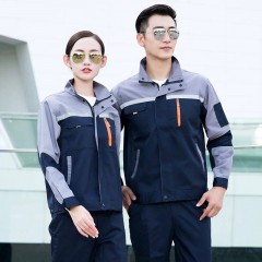 長(zhǎng)袖工作服勞保套裝男女汽修春秋工程服廠服耐磨工衣工廠機(jī)修工地