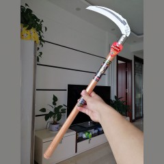 農用割草鐮刀刮毛王收割玉米鐮刀旱田錳鋼長柄木把錳鋼鋒利免磨