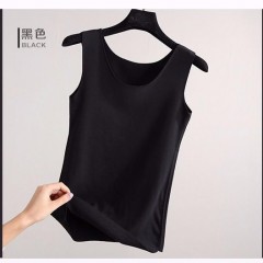 特價大碼新款無痕吊帶背心女秋冬季韓版修身加絨彈力圓領