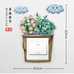 插座裝飾燈開關貼墻貼雙開關保護套3d立體家用創(chuàng)意現(xiàn)代簡約單雙開