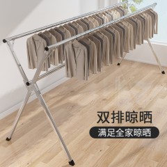 折疊曬衣架落地室內家用陽臺簡易臥室涼衣架曬架晾衣桿不銹鋼伸縮
