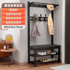 換鞋凳掛衣架一體鞋柜家用進門口衣帽架小型玄關可坐軟包坐墊鞋架