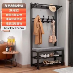 換鞋凳掛衣架一體鞋柜家用進門口衣帽架小型玄關可坐軟包坐墊鞋架