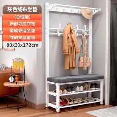 換鞋凳掛衣架一體鞋柜家用進門口衣帽架小型玄關可坐軟包坐墊鞋架